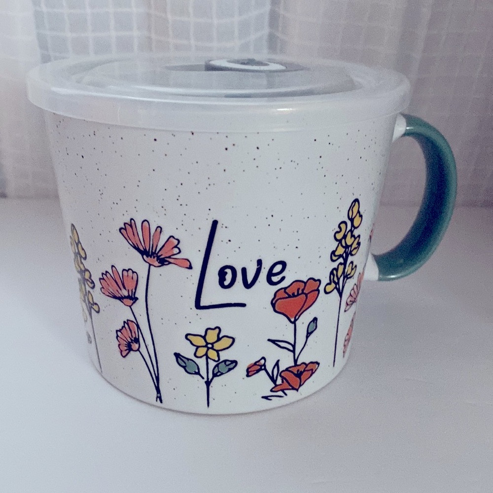 Boston Warehouse Stoneware Souper Mug Soup Mug and Lid